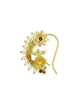 Gold plated traditional clip on nosepin 4