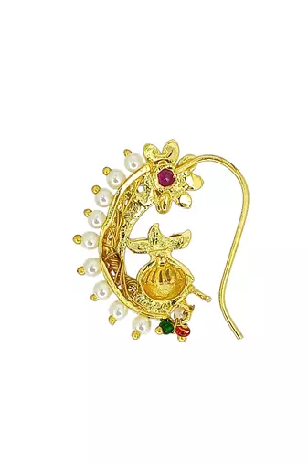Gold plated traditional clip on nosepin
