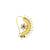 Gold plated cubic zircon clip on nose pin