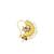 Gold plated cubic zircon clip on nose pin