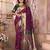 Maroon silk blend zari weaving paithani saree with peacock border and pallu