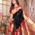 Black silk blend zari weaving paithani saree with peacock border and pallu