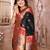 Black silk blend zari weaving paithani saree with peacock border and pallu