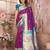 Wine silk blend zari weaving paithani saree with peacock border and pallu