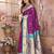 Wine silk blend zari weaving paithani saree with peacock border and pallu