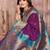Wine silk blend zari weaving paithani saree with peacock border and pallu