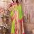 Light green silk blend zari weaving paithani saree with peacock border and pallu