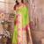 Light green silk blend zari weaving paithani saree with peacock border and pallu