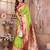 Light green silk blend zari weaving paithani saree with peacock border and pallu