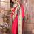 Hot pink silk blend zari weaving paithani saree with peacock border and pallu