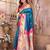 Royal blue silk blend zari weaving paithani saree with peacock border and pallu