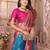 Royal blue silk blend zari weaving paithani saree with peacock border and pallu