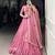 pink Chanderi Chaniya Choli with Cowrie Shell Lace Detailing