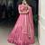 pink Chanderi Chaniya Choli with Cowrie Shell Lace Detailing