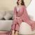 DarkPeach Cambric Cotton Embroidery Kurta Pant with Dupatta Set 