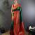 Green silk blend butti zari weaving banarasi saree with woven saree