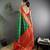 Green silk blend butti zari weaving banarasi saree with woven saree
