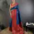 Royal  blue silk blend butti zari weaving banarasi saree with woven saree