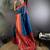 Royal  blue silk blend butti zari weaving banarasi saree with woven saree
