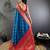 Royal  blue silk blend butti zari weaving banarasi saree with woven saree