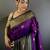Magenta silk blend butti zari weaving banarasi saree with woven saree