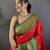 Red silk blend butti zari weaving banarasi saree with woven saree