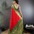 Red silk blend butti zari weaving banarasi saree with woven saree