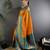 Orange silk blend butti zari weaving banarasi saree with woven saree