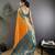 Orange silk blend butti zari weaving banarasi saree with woven saree