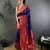 Navy blue silk blend butti zari weaving banarasi saree with woven saree