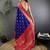 Navy blue silk blend butti zari weaving banarasi saree with woven saree