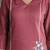 Maroon BSY Chinon Embroidery Kurta Pant with Dupatta Set 
