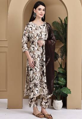 Women's cotton floral printed kurta & pant with dupatta 3