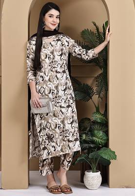 Women's cotton floral printed kurta & pant with dupatta 4