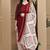 Maroon cotton blend printed ready to wear patiala salwar suit