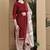 Maroon cotton blend printed ready to wear patiala salwar suit