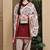 Maroon cotton blend printed ready to wear patiala salwar suit