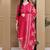 Pink cotton blend printed ready to wear patiala salwar suit