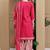 Pink cotton blend printed ready to wear patiala salwar suit