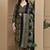 Green cotton blend printed ready to wear patiala salwar suit