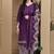 Purple cotton blend printed ready to wear patiala salwar suit