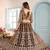 MOUSE BROWN EMBROIDERED sequin NET LEHENGA CHOLI