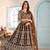 MOUSE BROWN EMBROIDERED sequin NET LEHENGA CHOLI