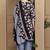 Black cotton blend printed ready to wear patiala salwar suit