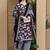 Black cotton blend printed ready to wear patiala salwar suit
