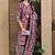 Wine cotton blend printed ready to wear patiala salwar suit