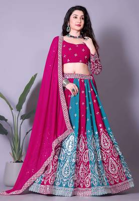 Pink  Designer Lehenga Choli with Blouse 1