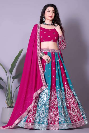 Pink  Designer Lehenga Choli with Blouse
