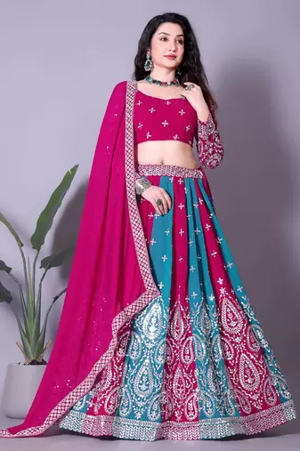 Pink  Designer Lehenga Choli with Blouse