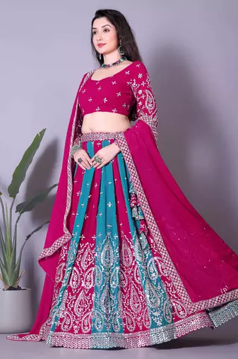 Pink  Designer Lehenga Choli with Blouse